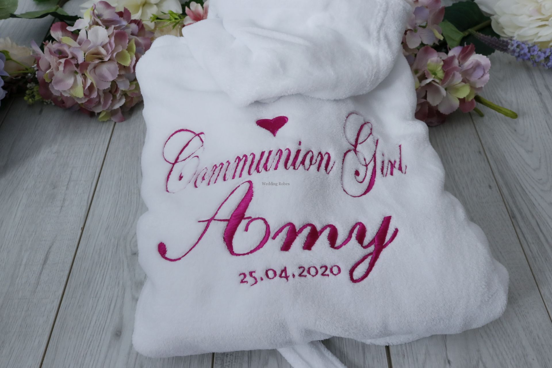 Communion Girl Fluffy Personalised Robe