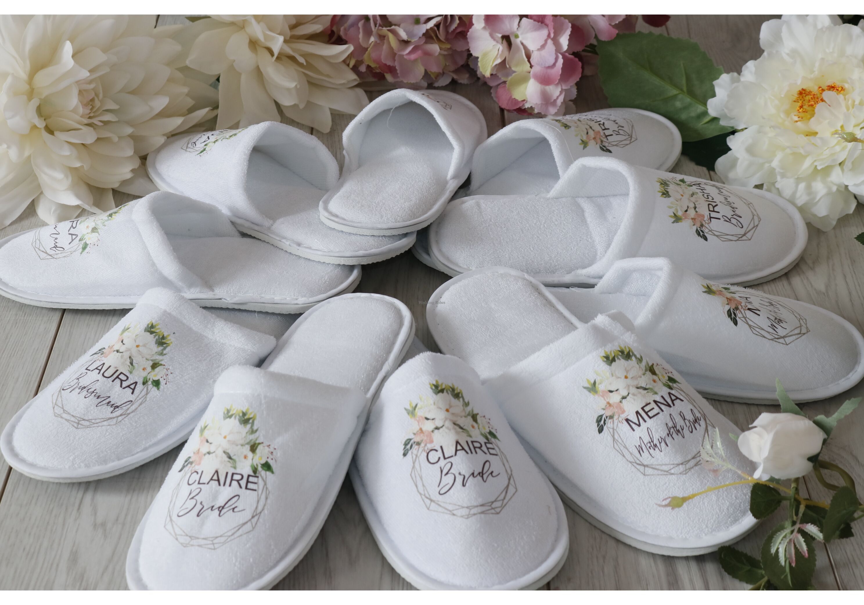 bridal party slippers